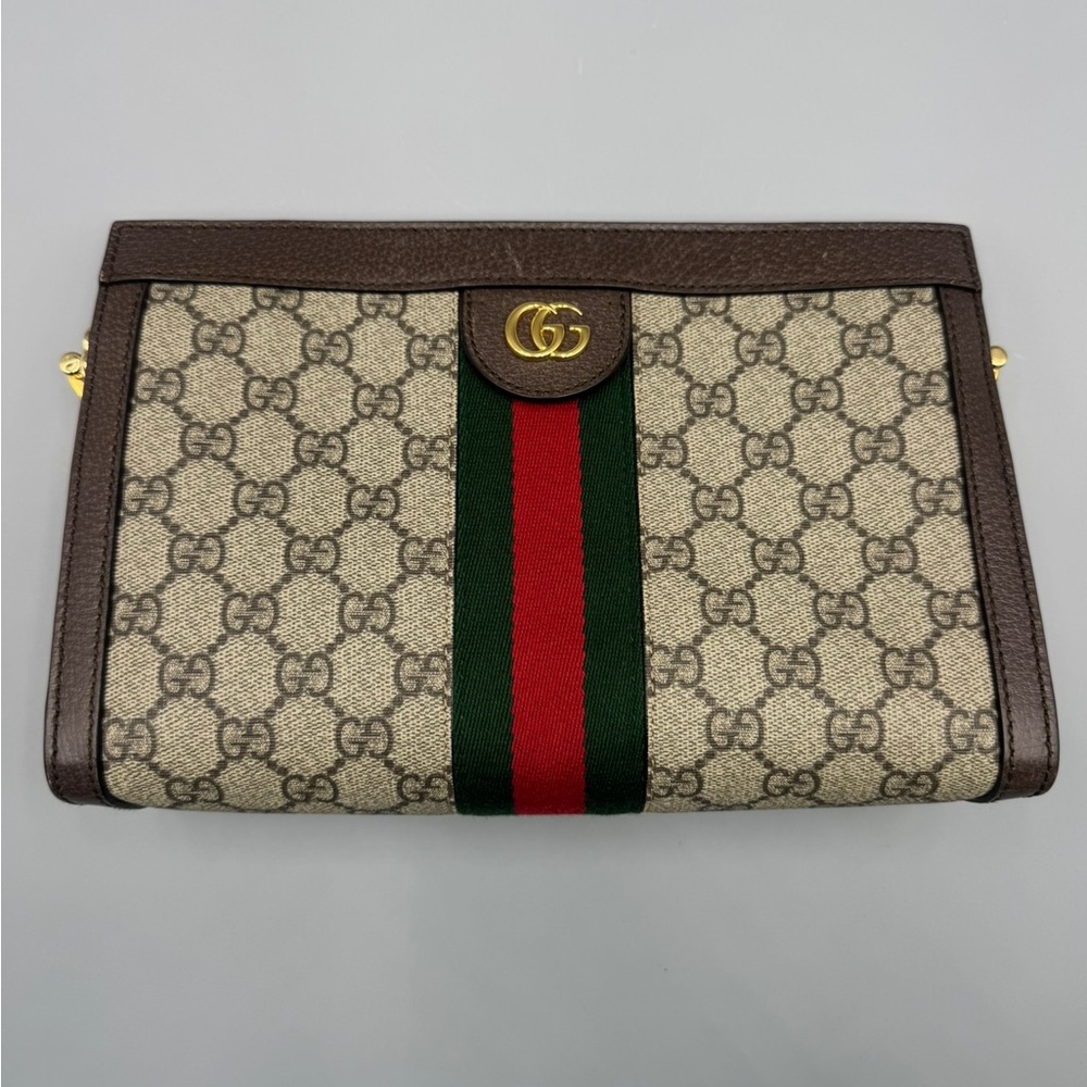 Gucci Medium GG Ophidia Clutch on Chain - Picture 2 of 11